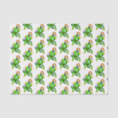 Mousseline Joyeux Saint-Patrick Lapin Papier Mouchoir (Recto)