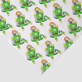 Mousseline Joyeux Saint-Patrick Lapin Papier Mouchoir (Détail)