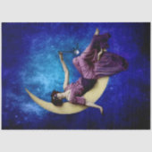 Mousseline La dame dans le papier découpage de la lune (Recto)