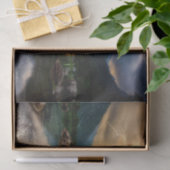 Mousseline Lac Sunset Mountains 2 Déchoupage papier de tissu (Cadeau)