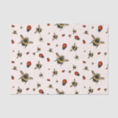 Mousseline Ladybugs in Bees papier motif (Recto)