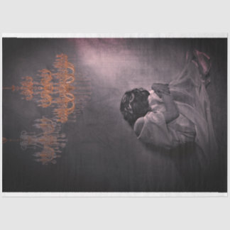 Mousseline L'art de la tristesse 2 Découpage Tissus Papier