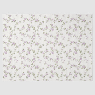 Mousseline Lavande Rose ivoire Shabby papier cadeau enveloppé