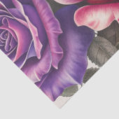 Mousseline Lavande violet rose Rose Découpage Tissu papier (Détail)