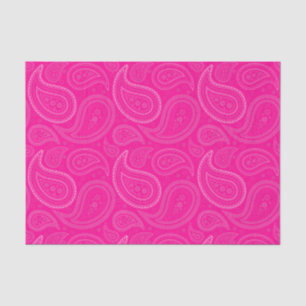 Mousseline Le Motif White Paisley sur le papier de tissus ros