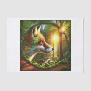 Mousseline Le renard des bois dans le papier de découpage for