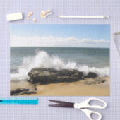 Mousseline L'eau de scène de plage éclaboussant le papier de (Artisanat)