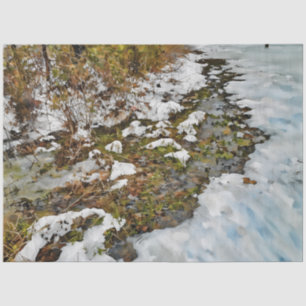 Mousseline L'Eau Qui Traverse Le Papier Tissu De Neige