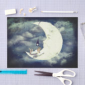 Mousseline Lecture sur le papier de tissus de la lune (Artisanat)