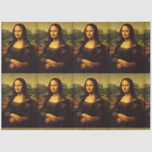 MOUSSELINE LEONARDO DA VINCI MONA LISA ART TISSUE PAPIER (Recto)