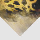 Mousseline Leopard Artisan Aquarelle Découpage Papier de tiss (Détail)