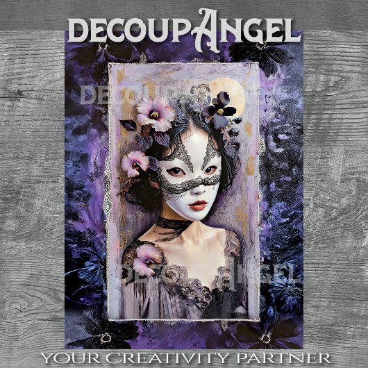 Mousseline Les secrets de Geisha - Découpage - papier de tiss