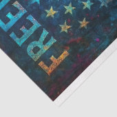 Mousseline Liberté et honneur dans le papier découpage néon - (Détail)