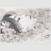 Mousseline Ligne Art Femme 7 Découpage papier (Recto)