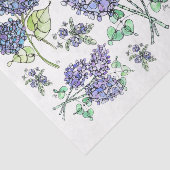 Mousseline Lilacs & Hydrangeas - Papier Tissu Découpage (Détail)