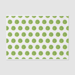 Mousseline Lime Vert Aquarelle Pois Tissu Papier