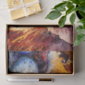 Mousseline Lion Artisan Aquarelle Découpage papier de tissus (Cadeau)