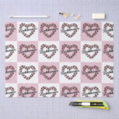 Mousseline Livre Leopard Heart Frame Papier Tissu (Artisanat)