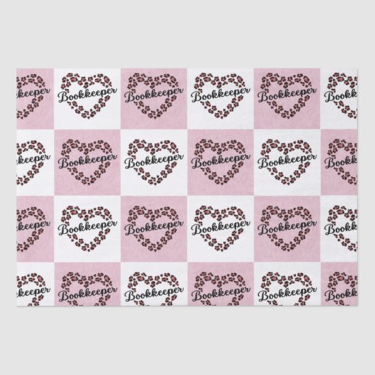 Mousseline Livre Leopard Heart Frame Papier Tissu (Recto)