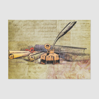 Mousseline Livres et écriture Tissue papier cadeau