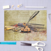 Mousseline Livres et écriture Tissue papier cadeau (Artisanat)