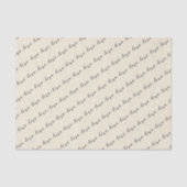 Mousseline Love Classic Script Chic Calligraphie Tissu Papier (Recto)