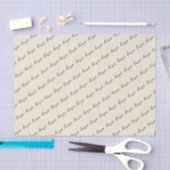 Mousseline Love Classic Script Chic Calligraphie Tissu Papier (Artisanat)