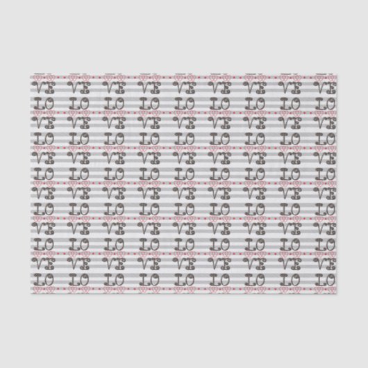 Mousseline Love Infinity Times Infinity Motif Tissu Papier (Recto)