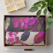 Mousseline MAGENTA WILD papier découpage à fleurs roses (Cadeau)