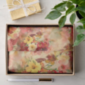 Mousseline Magnifique tableau de fleurs papier de tissus (Cadeau)