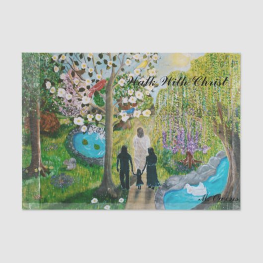 Mousseline Marcher Avec Le Papier Tissu Christ (Recto)