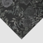 Mousseline Mariage gothique blanc et noir Rose  papier (Détail)