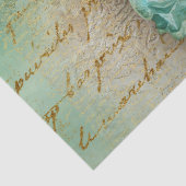 Mousseline Marie Antoinette Papier Tissu Turquoise (Détail)