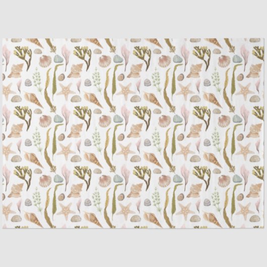 Mousseline Marine Life Series Design 5 Tissu Papier (Recto)
