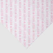 Mousseline Meilleure maman rose pâle sur papier de tissus bla (Détail)