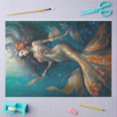 Mousseline Mémorisation du papier de tissus de sirène (Artisanat)