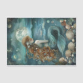 MOUSSELINE MERMAID BY MOONLIGHT DECOUPAPAGE TISSUE PAPIER (Recto)