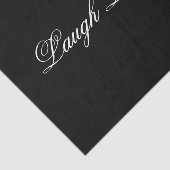 Mousseline Message inspirant Papier Tissu noir (Détail)