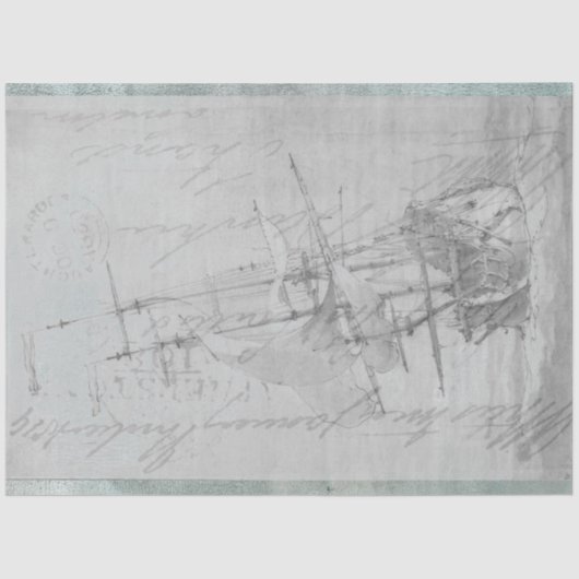 Mousseline Meubles de voilier Papier de découpage (Recto)