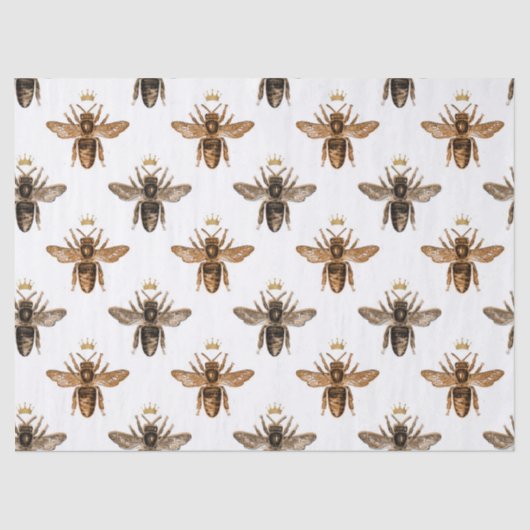 Mousseline Miel Bee Series Design 15 Tissu Papier (Recto)