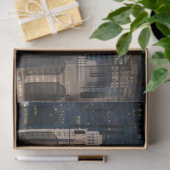 Mousseline Modèle de ville 3 Document de papier de découpage (Cadeau)