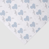 Mousseline Morsures cardiaques et requins | Papier de tissus  (Détail)