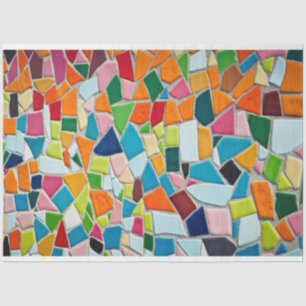 Mousseline mosaïque carreaux papier de tissu