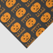 Mousseline Motif d'Halloween avec papier Citrouille (Détail)