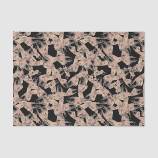 Mousseline Motif Halloween éffrayant Mains de sorcière papier (Recto)