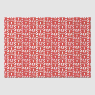 Mousseline Motif pompier papier tissu d'alarme incendie