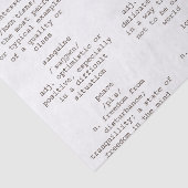 Mousseline Mots de machine à écrire du dictionnaire Papier an (Détail)