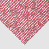 Mousseline Mots de Noël Papier de tissus rouge et blanc (Détail)