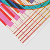 Mousseline Musique Clavier Clavier Clé Déplacement Papier Tis (Détail)