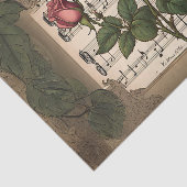 Mousseline Musique et papier de découpage Rose (Détail)